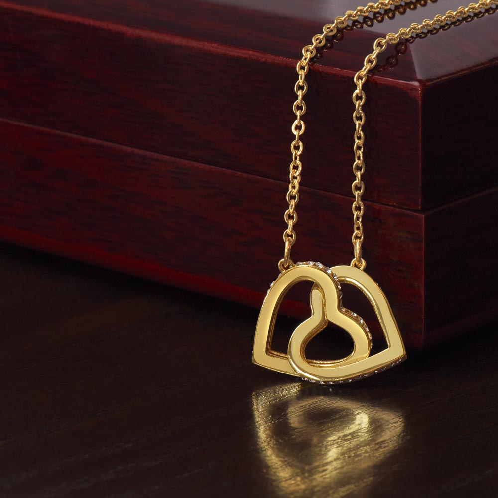 Two Hearts, One Love. Gorgeous Interlocking Hearts Necklace